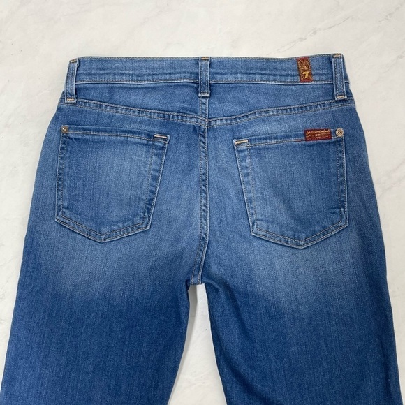 7 For All Mankind The Cropped Relaxed Skinny Jeans Size 25 - Picture 4 of 8